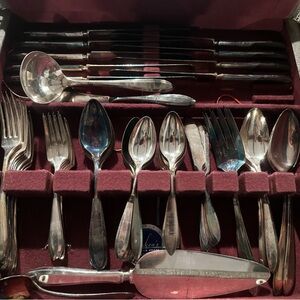 Elegant Silver Cutlery Set